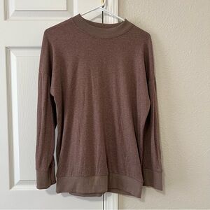 Hount Brown Long Sleeve Knit Pullover